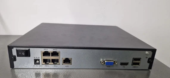 Smart NVR 1 ch LAN, AT PERFORMANCE®, conexiune 4 porturi, HDMI, VGA, 2 USB, DC 12V, Cu Mouse fir, negru