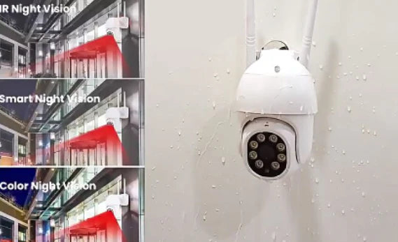 Camera de Supraveghere, Exterior, 3.0 MP, IR Night Vision, Color, HD, WiFi Smart, IP66, 2 Antene, Stocare Cloud, Suport Montare