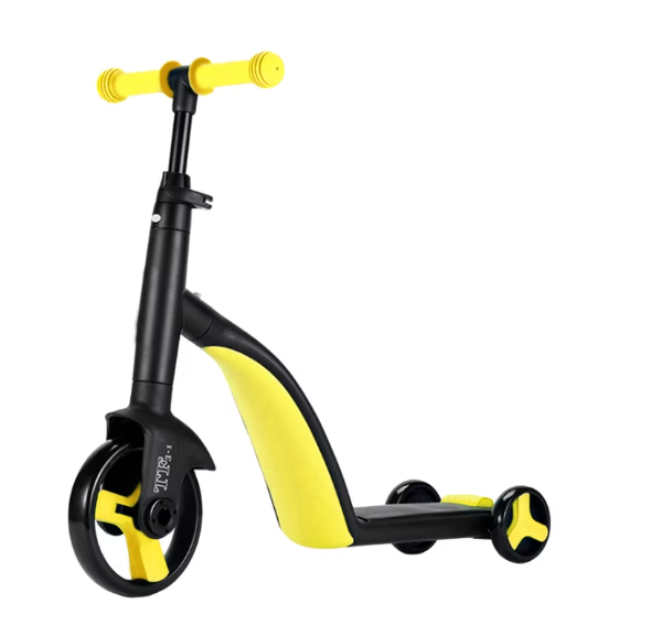 Tricicleta, 3 In 1, Pentru Copii, AT Performance, Cadru Otel, Ghidon Reglabil, Pedale Detasabile, Compartiment Depozitare, Sarcina maxima 25Kg, Negru/Albastru