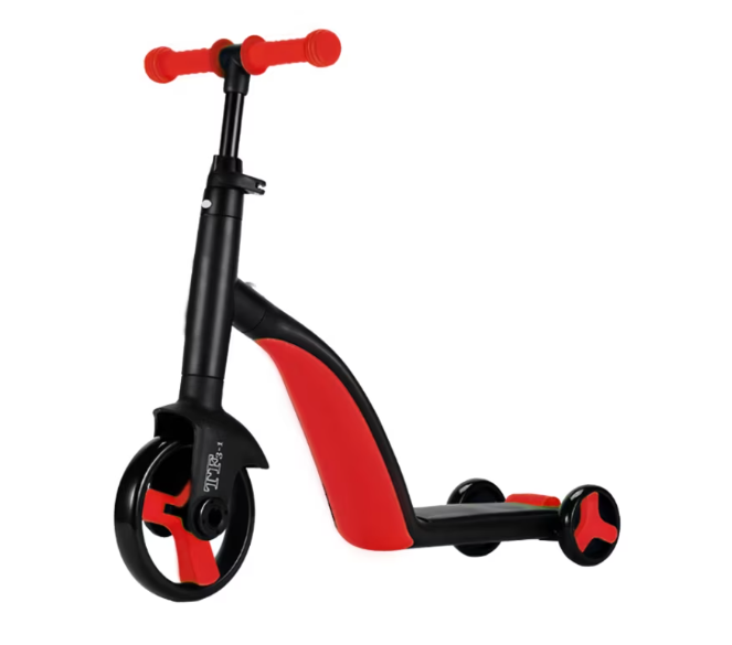 Tricicleta, 3 In 1, Pentru Copii, AT Performance, Cadru Otel, Ghidon Reglabil, Pedale Detasabile, Compartiment Depozitare, Sarcina maxima 25Kg, Negru/Albastru