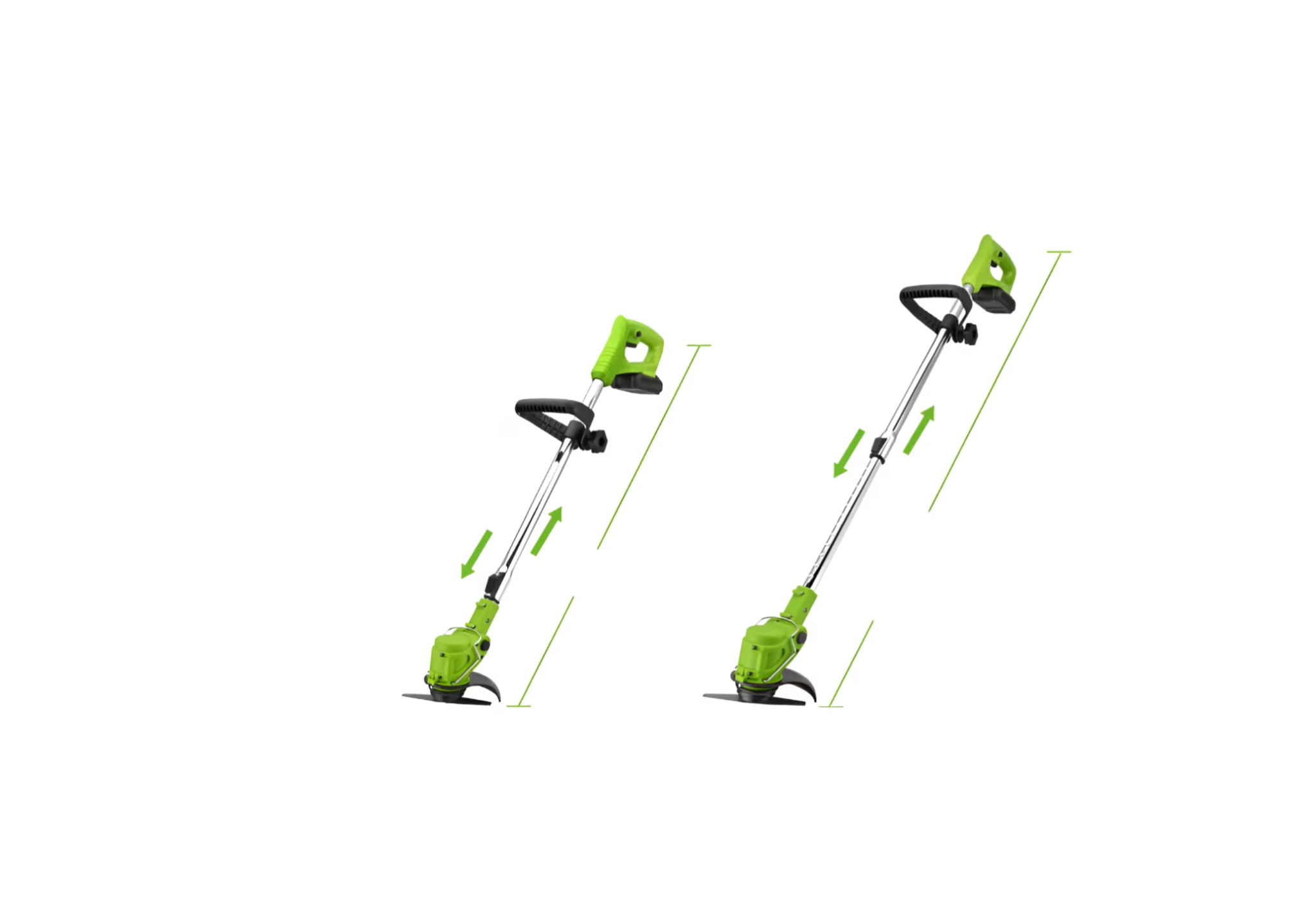 Motocoasa electrica, Cu 12 accesorii, 2 acumulatori de 48V, Verde