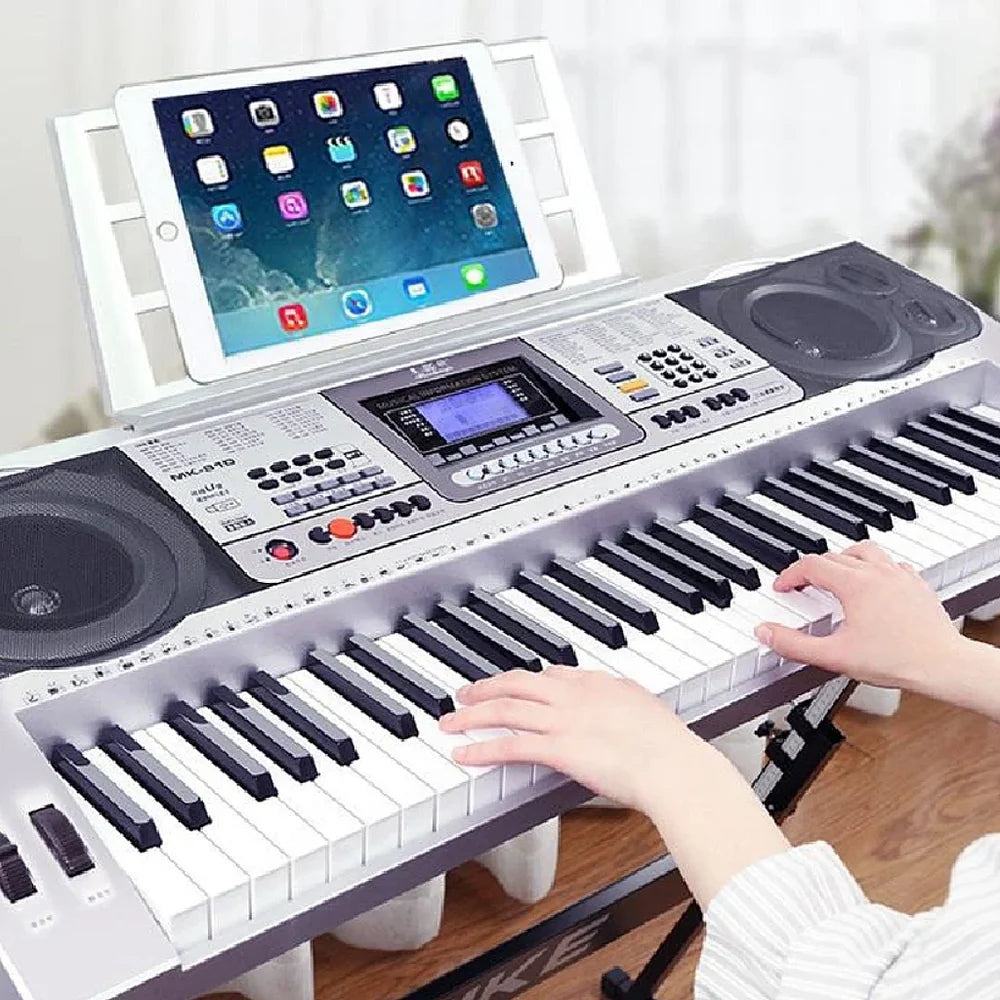 Orga Electronică MK-810 cu 61 de Clape, Afișaj LCD și Funcție USB