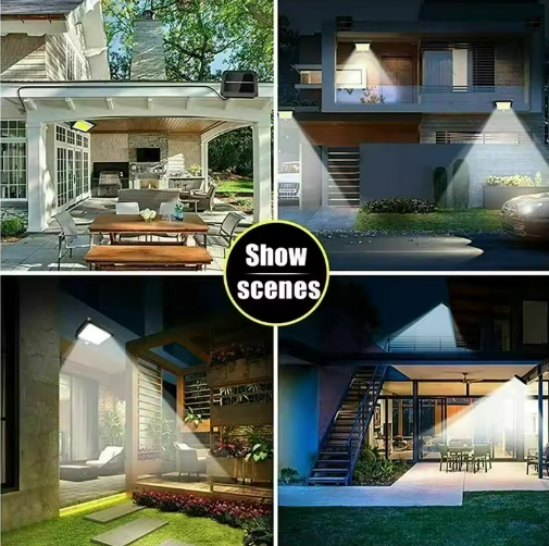 Lampa solara 160 x LED COB, senzor de miscare si panou solar