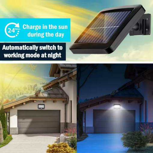 Lampa solara 160 x LED COB, senzor de miscare si panou solar