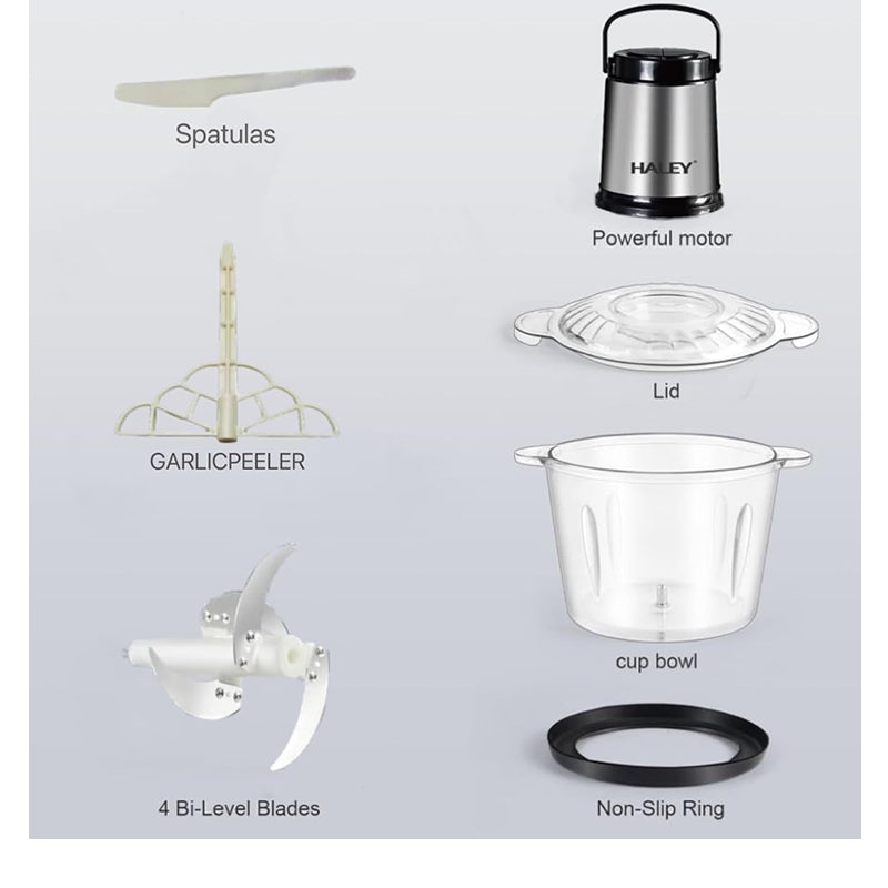 Tocator multifunctional HALEY cu lame performante si motor puternic, capacitate 3 L