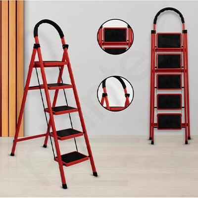 Scară pliabilă cu 6 trepte – Acces facil și sigur la înălțimi în activitățile casnice