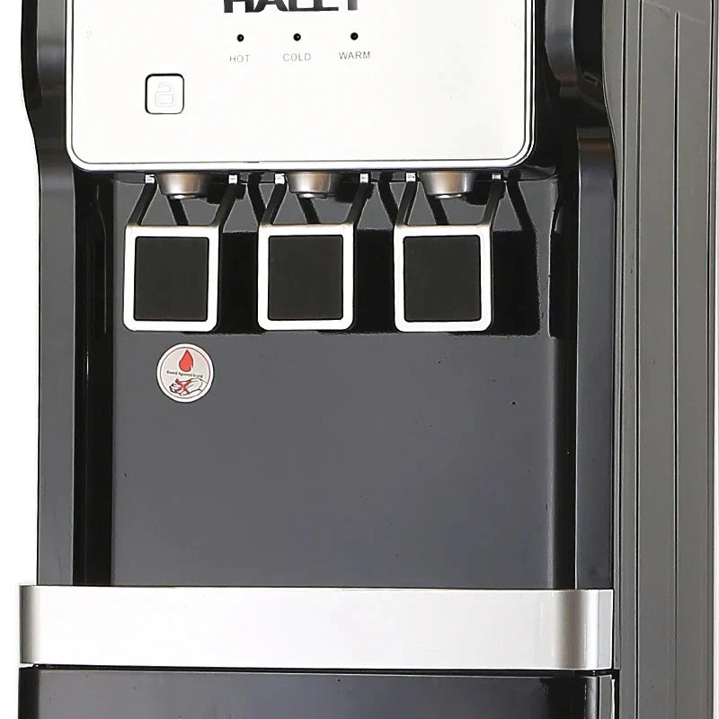 Dozator de Apă HALEY cu Compresor, Apă Caldă și Rece, 550W/95W, Inox, Protecție Copii, Negru