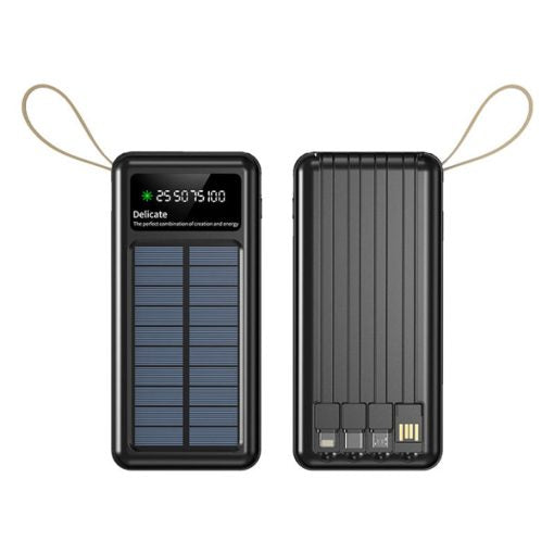 Baterie Externă Solară KLGO KP-97 – 1000mAh, Încărcare Rapidă, Afișaj LED și Panou Solar Integrat