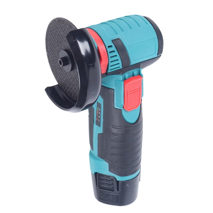Mini Polizor Flex Unghiular Portabil, AT PERFORMANCE®, 2 acumulatori 12V, 750W, 1500 mAh, 19500 rpm, 6 discuri 76 mm, Autonomie Mare, Portocaliu/Negru.