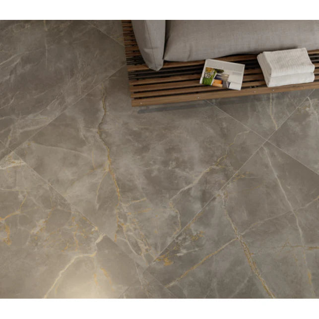 Set 10x Tapet Marmura, AT PERFORMANCE®, suprafata acoperire 1.8 mp, autoadeziv, waterproof, usor de montat, design modern, 30x60 cm, maro