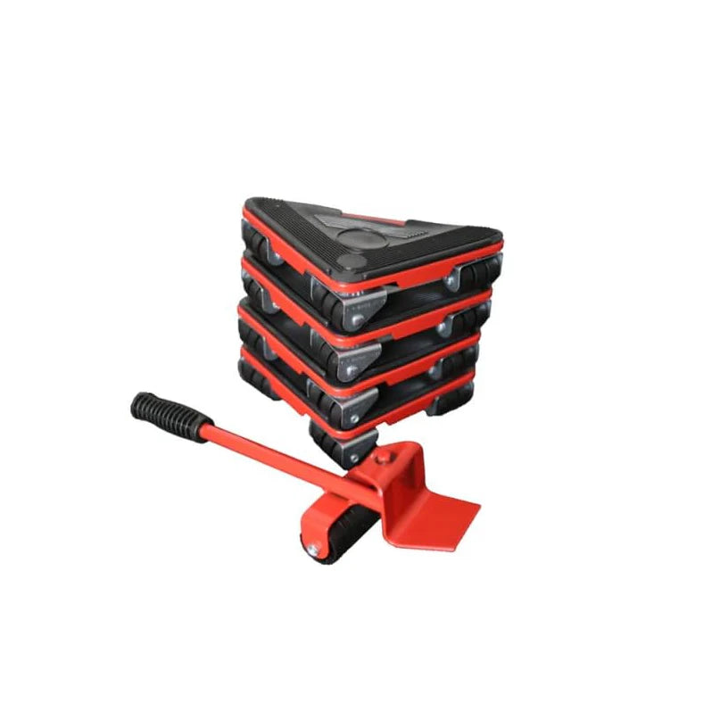 Kit complet pentru mutat si carat mobila, At Performance, reglare 360 grade, greutate maxima 200 kg, otel, albastru