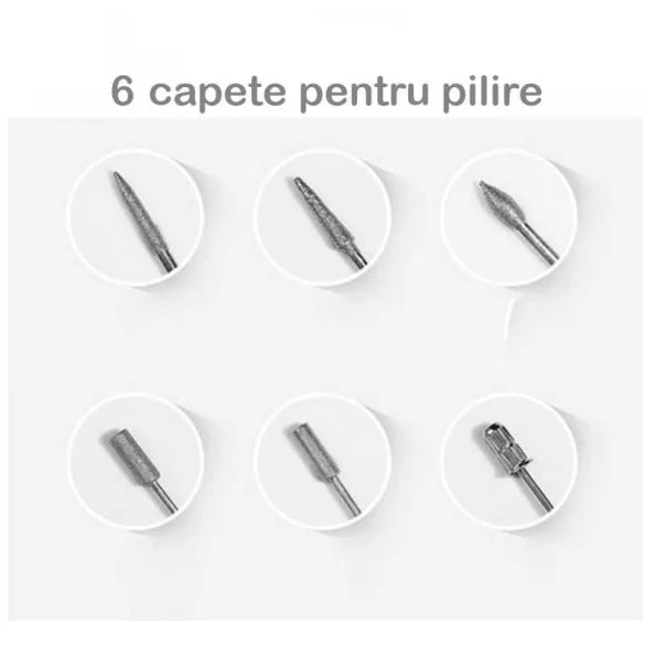 Freza Unghii Semiprofesionala At Performace, 9w, Ideala pentru Manechiura si Pedichiura 3.000-20.000 RPM, Roz