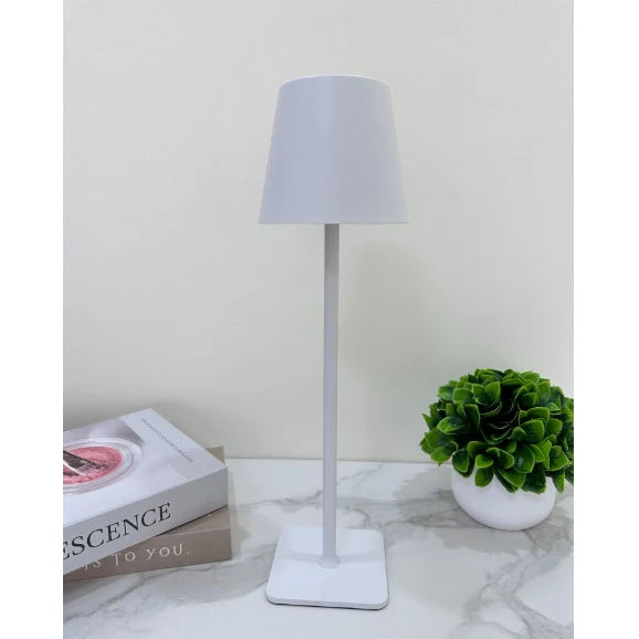 Lampa de masa, At Performance, led reincarcabila cu 3 temperaturi de culoare cald/rece/neutru, 38 cm x10 cm, culoare Auriu / Alb