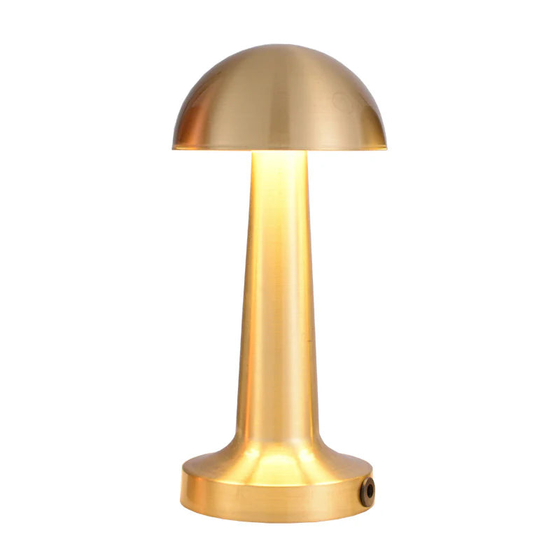 Lampa de birou, At Performance, portabila ciupercuta, 22 cm, Argintie / Gold