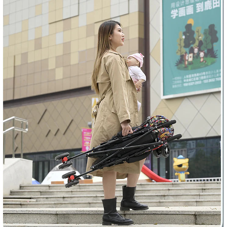 Carucior multifunctional At Performance, usor, pliabil, pentru bebelusi, 3 in 1, cu copertina pentru protectie UV, multicolor