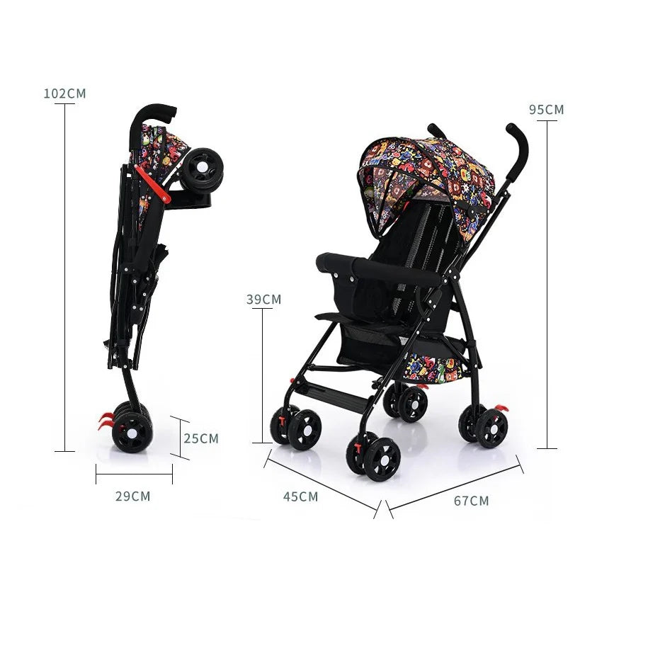 Carucior multifunctional At Performance, usor, pliabil, pentru bebelusi, 3 in 1, cu copertina pentru protectie UV, multicolor