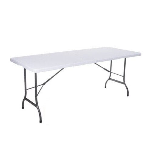 Masa plianta dreptunghiulara politilena, AT PERFORMANCE®, sigurante speciale, cadru din otel, maner transport, sustine 100 kg, 180 x 72 x 70 cm