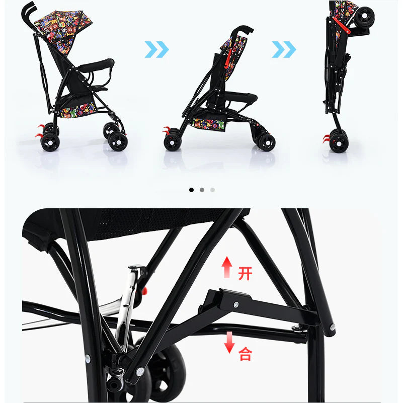 Carucior multifunctional At Performance, usor, pliabil, pentru bebelusi, 3 in 1, cu copertina pentru protectie UV, multicolor