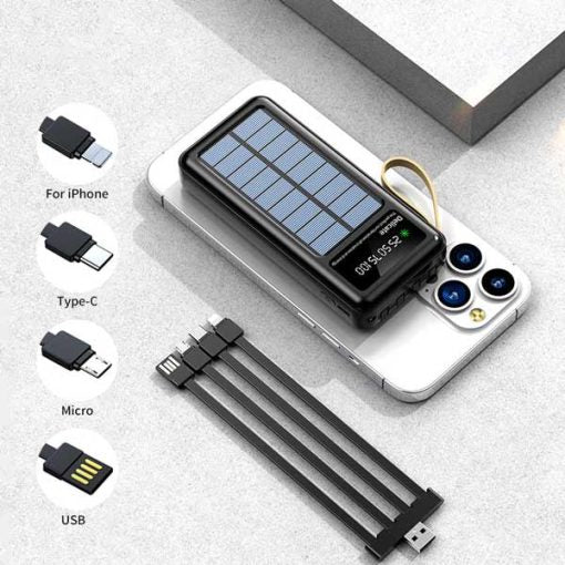 Baterie Externă Solară KLGO KP-97 – 1000mAh, Încărcare Rapidă, Afișaj LED și Panou Solar Integrat