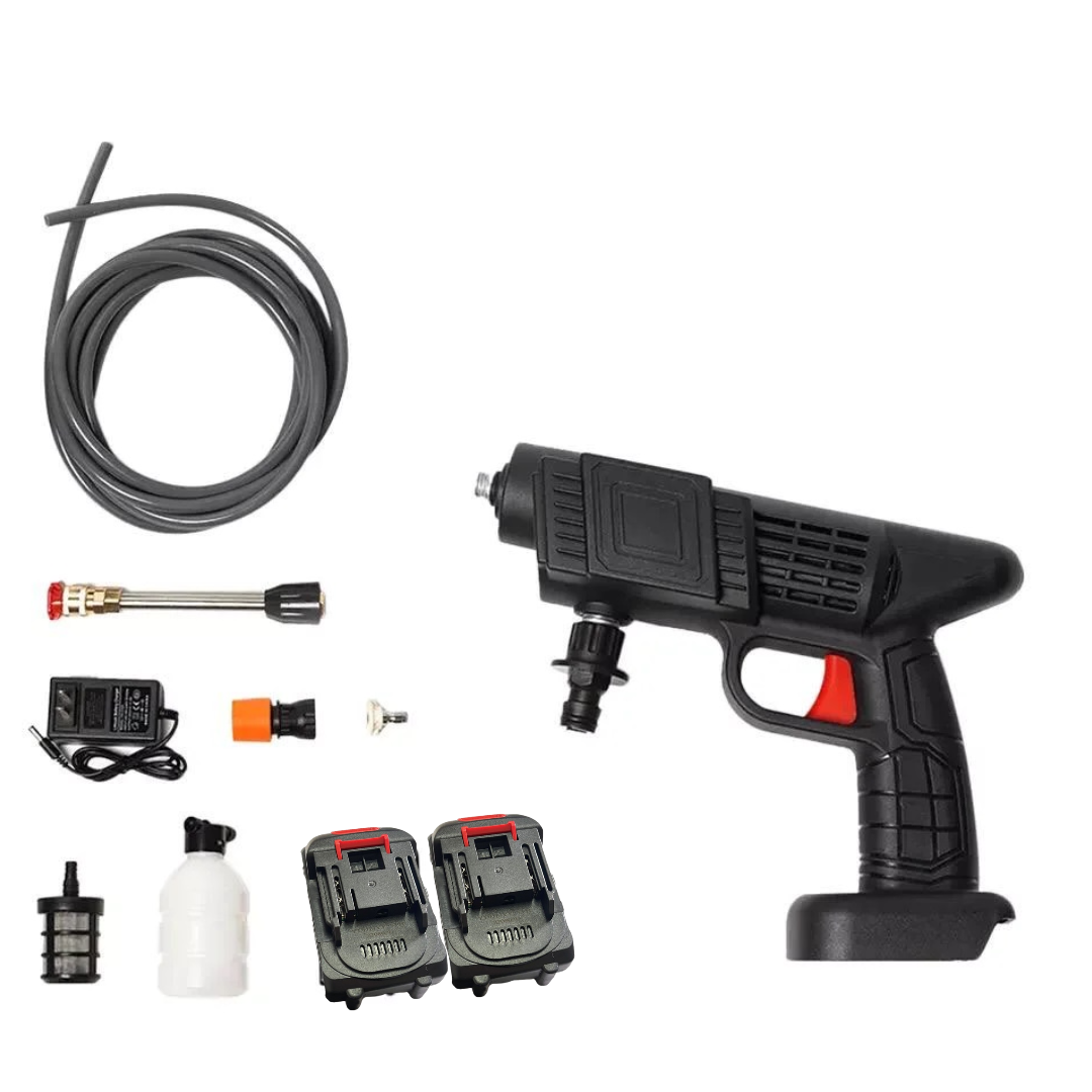 Pistol de spălat cu presiune AT PERFORMANCE® 36V, cu 2X acumulator, 25 bari, 240 l/h, mobil, multifuncțional, cu accesorii