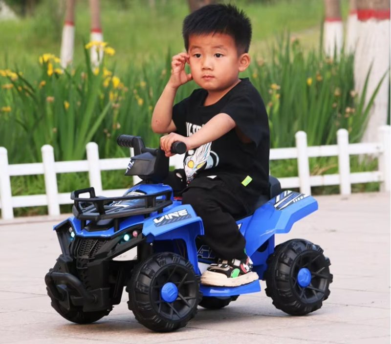 Vehicul Electric ATV, Quad pentATV PowerKid 6V – Aventură Electrică pentru Micii Șoferi (2–6 ani, 3–5 km/h)ru Copii, Homcom, Baterie Reincarcabila 6V, 2-6 Ani