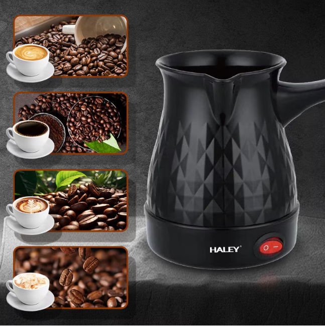 Ibric Electric HALEY 600W, 0.5L – Ideal pentru Cafea Turceasca, Ceai, Lapte, Portabil, Silentios, Perfect pentru Calatorii