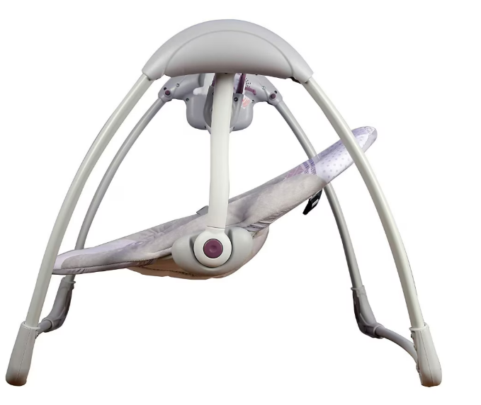 Leagan Electric pentru bebelusi, Cu 7 melodii, 3 sunete naturale, 2 pozitii de reglare scaun, Gri