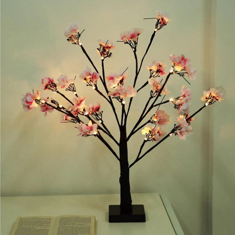 Pom decorativ luminat pentru interior/exterior roz