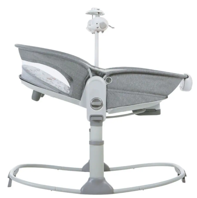 Leagan Multifunctional cu Muzica, Vibratii si Functie de Balansare – Gri