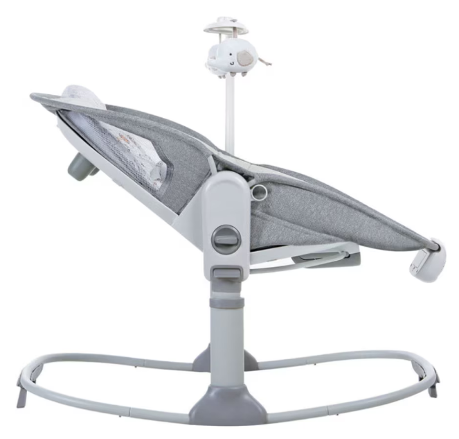 Leagan Multifunctional cu Muzica, Vibratii si Functie de Balansare – Gri