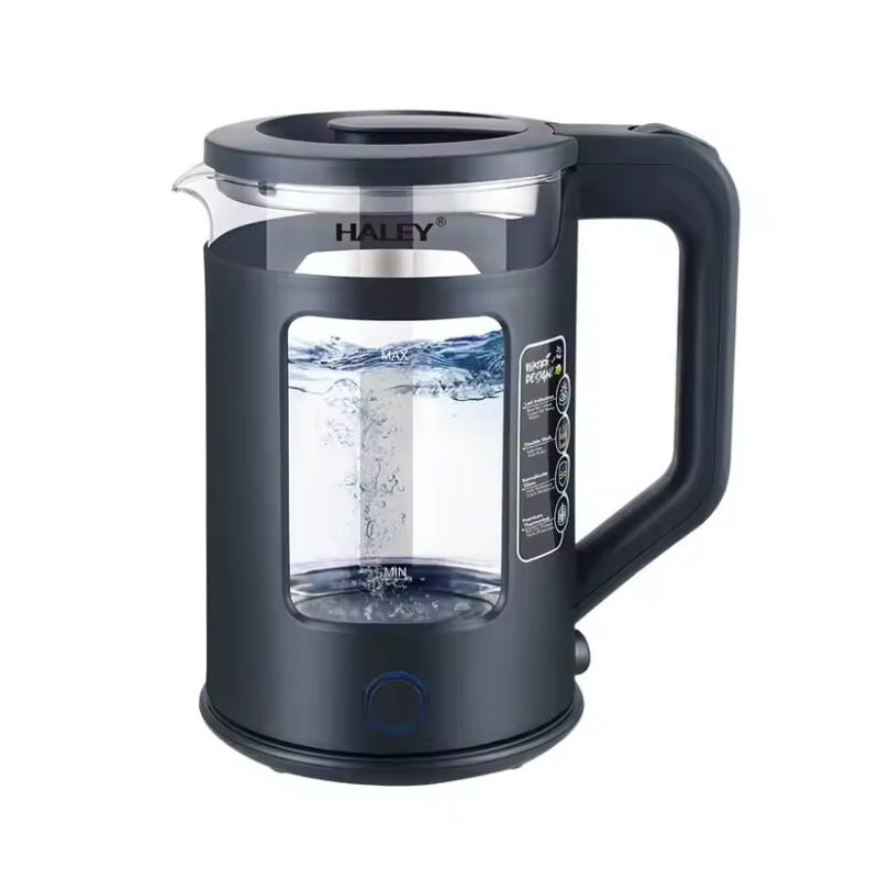 Fierbator de apa Haley, 1800W, portabil, din sticla de 2L, otel inoxidabil
