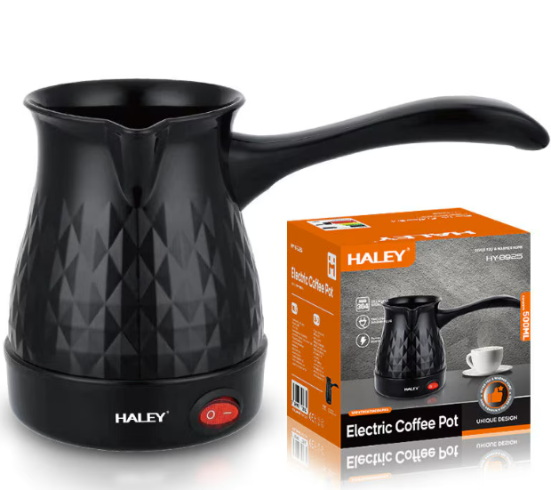 Ibric Electric HALEY 600W, 0.5L – Ideal pentru Cafea Turceasca, Ceai, Lapte, Portabil, Silentios, Perfect pentru Calatorii