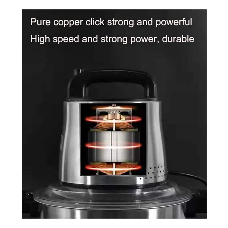 Tocator Electric HALEY pentru Carne si Legume, 6L, Bol Inox, 4 Lame Premium, Motor Puternic 500W