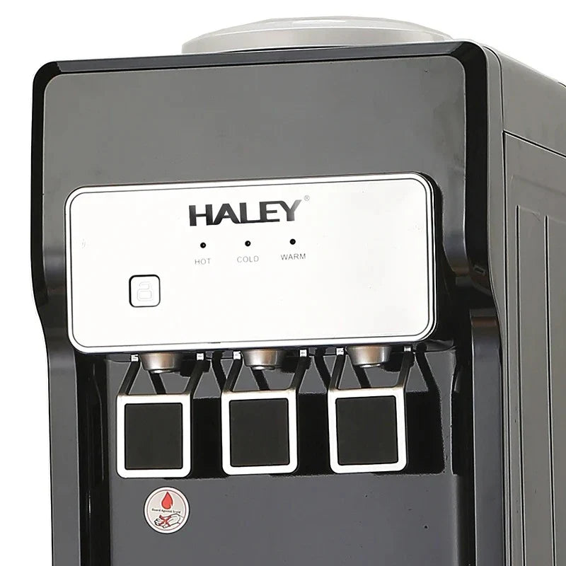 Dozator de Apă HALEY cu Compresor, Apă Caldă și Rece, 550W/95W, Inox, Protecție Copii, Negru