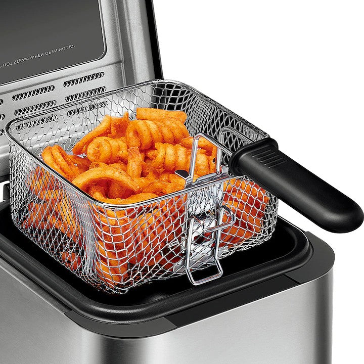 Friteuza Electrică Haley HY-2505 – 1000W de Eficiență, Capacitate 2.5L & Control Avansat al Temperaturii, Design Argintiu Modern