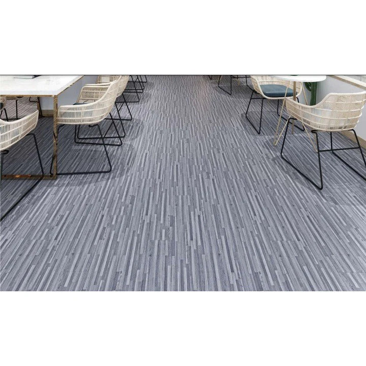 Set 36 Placi, De Pardoseala, AT PERFORMANCE®, durabil, autoadezive, PVC, 914.4mm x152.4mm, mm 5 m²/box, Gri dungi nou