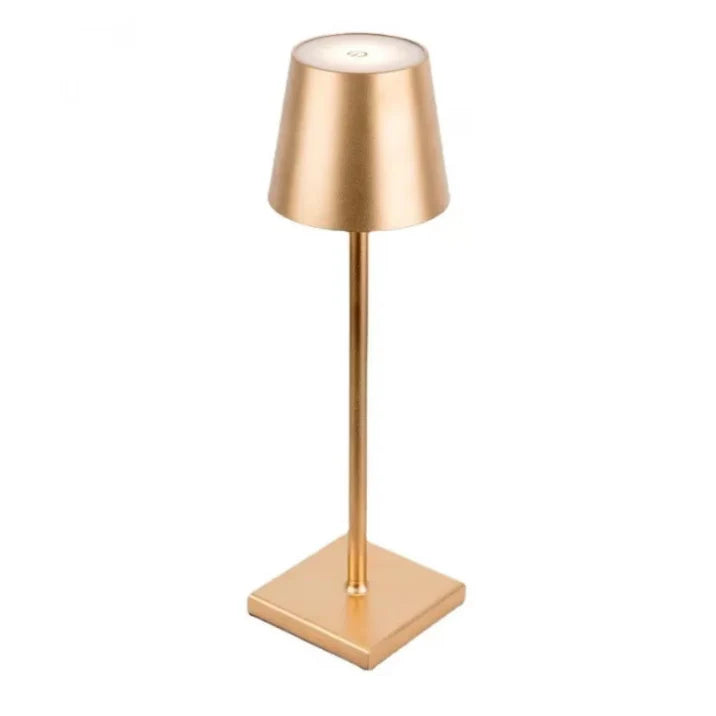 Lampa de masa, At Performance, led reincarcabila cu 3 temperaturi de culoare cald/rece/neutru, 38 cm x10 cm, culoare Auriu / Alb