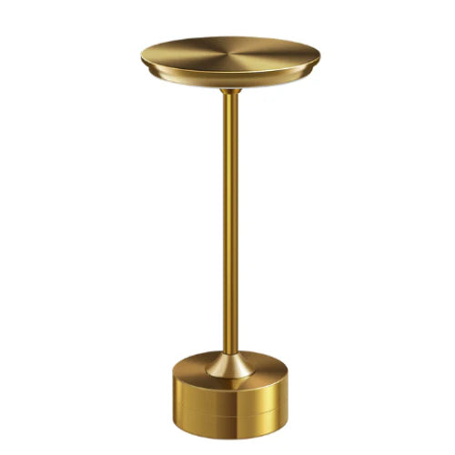 Lampa Led din metal, pentru Restaurante, Mese, Hoteluri, Birouri, reincarcabila prin USB, cu touch, Gold / Negru